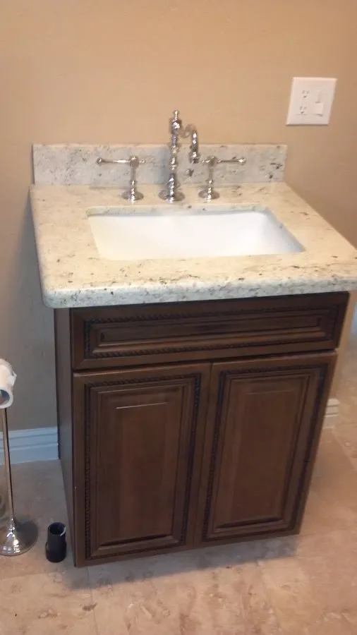 Finished bathroom vanity for Gas Leak Detection in Lauderdale-by-the-Sea